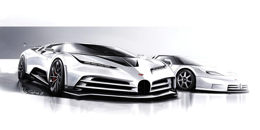 Эскиз Bugatti Centodieci 2019 года  (фото 44 из 48)